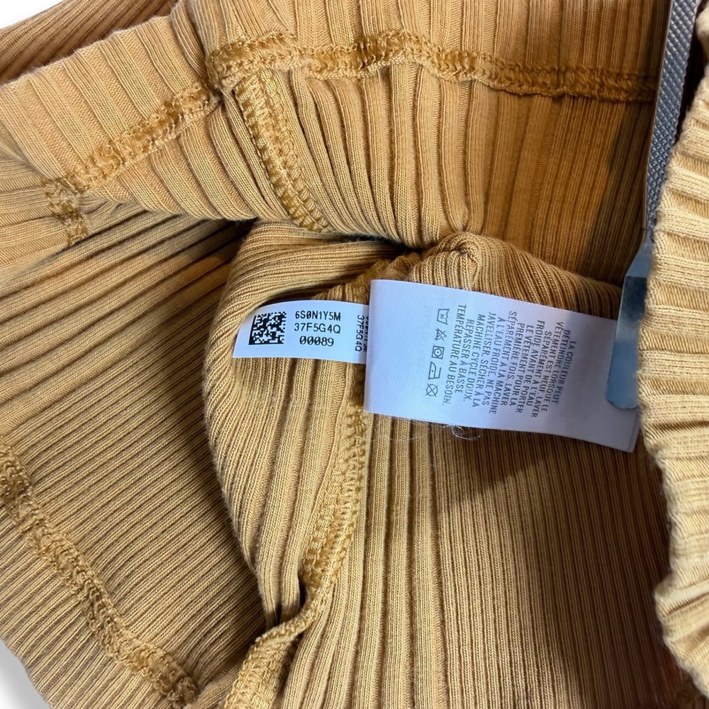 Aerie Ribbed Racerback Tank Top Mustard Yellow Ochre Small S 37F5G4Q - Picture 7 of 7